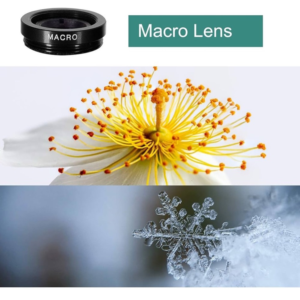 Ailun Black Camera Lenses Set with Clip-on Mechanism and Macro Feature - Picture 4 of 7